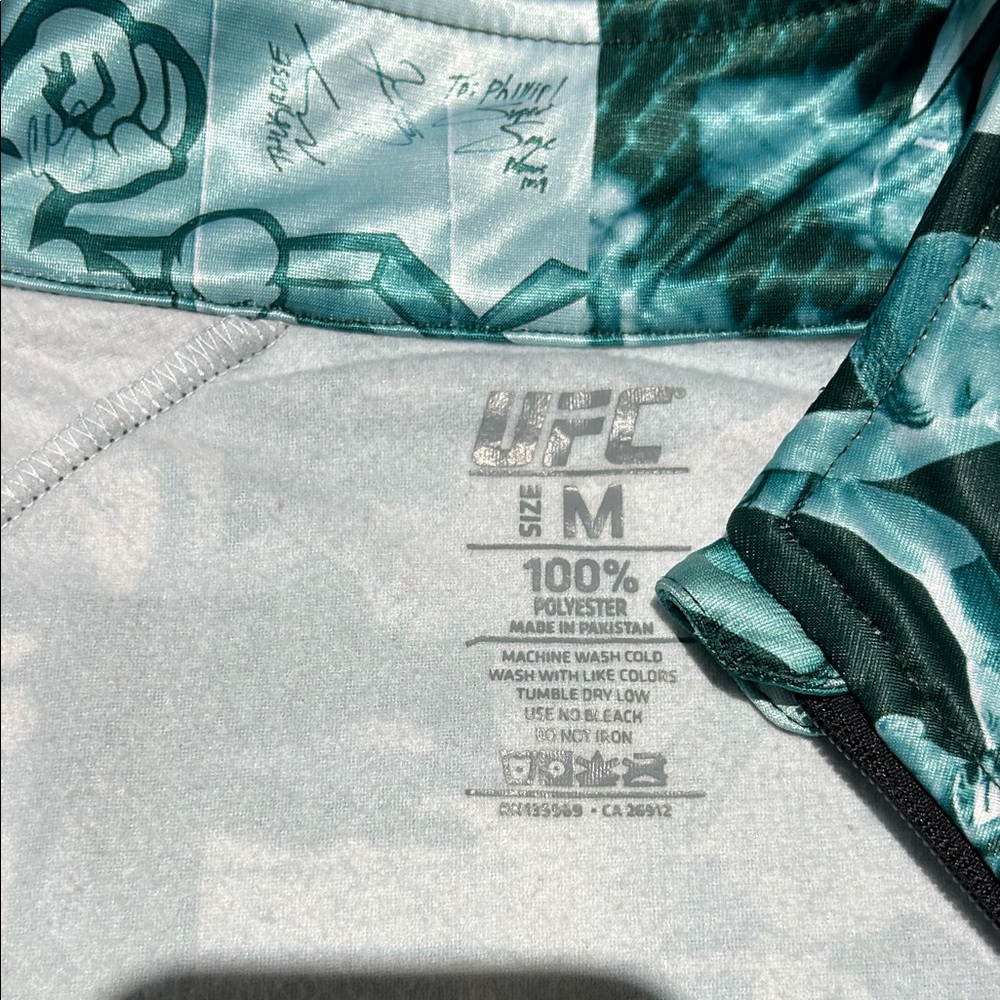 UFC Teal Graphic Zip Jacket - Picture 3 of 3